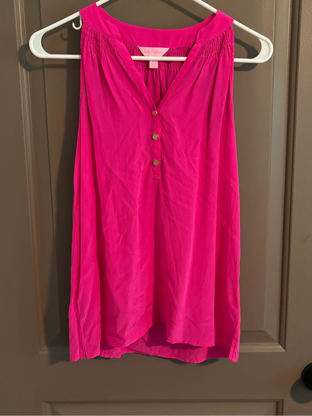 Lilly Pulitzer Fuchsia Sleeveless Tunic Top
